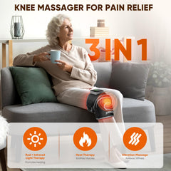 JVKOOL knee massager applying warmth with adjustable heat settings