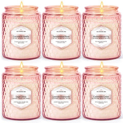 JXDLSQ six-pack soy wax candles in coconut vanilla create tropical ambiance in any room