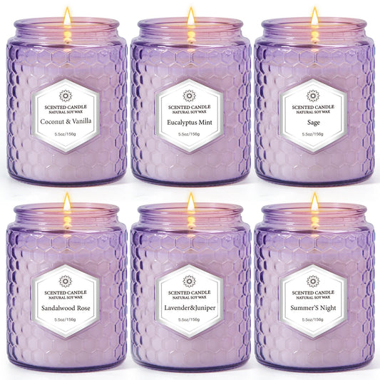 JXDLSQ Coconut and Vanilla jar candle creates a cozy ambience.