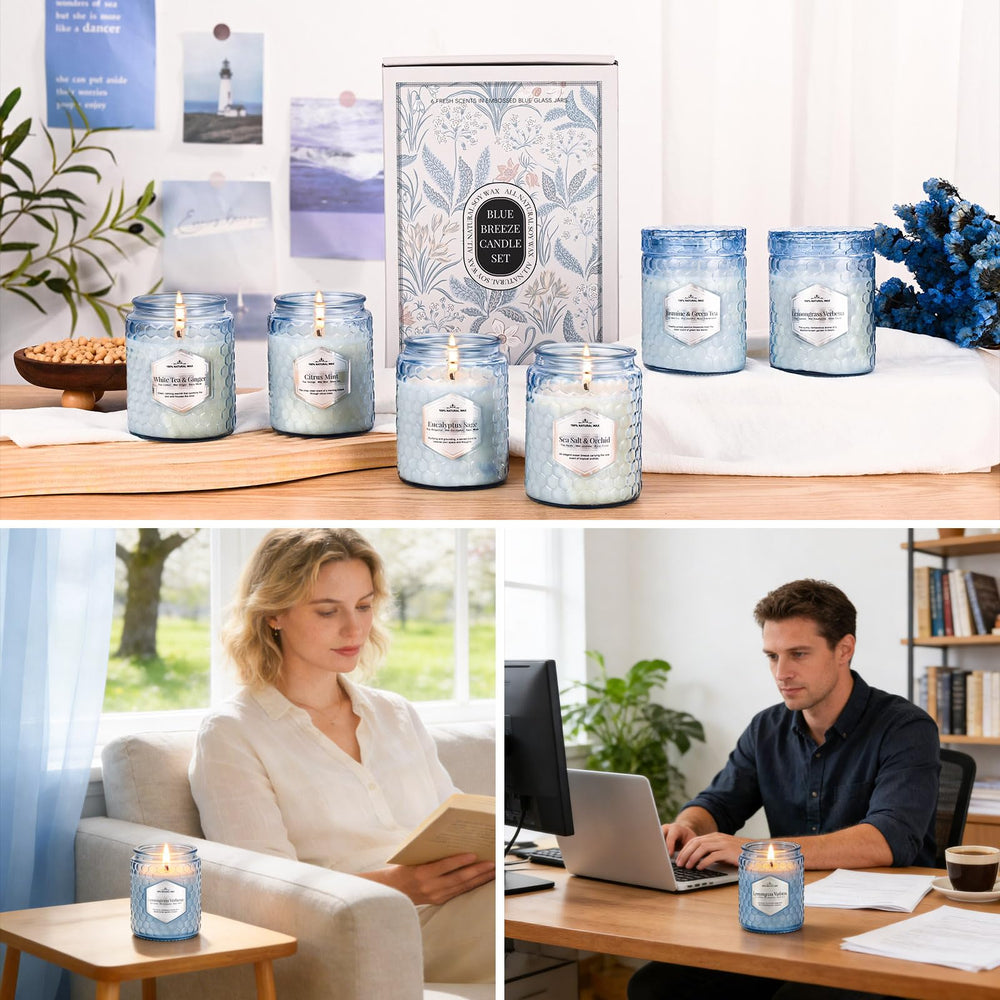 JXDLSQ Natural soy wax reduces toxins for a cleaner ambiance