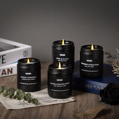 JXDLSQ Cedar Oakmoss fragrance candle for long-lasting aroma in living spaces.