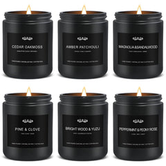 JXDLSQ six-pack candles packaging shows masculine design for gift-ready ambiance.