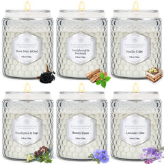 JXDLSQ six-pack candles with Rose Noir Oud create a luxurious ambiance for evenings.
