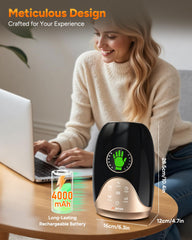 JZBRAIN palm-roller image highlights deep palm relief with dual-direction rotation.