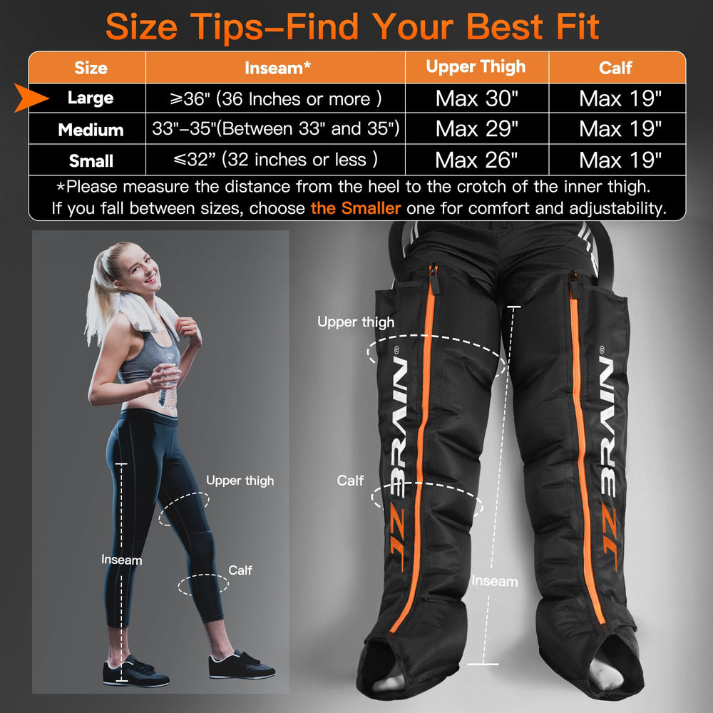 JZBRAIN side view shows snug wrap for comfortable recovery after long days