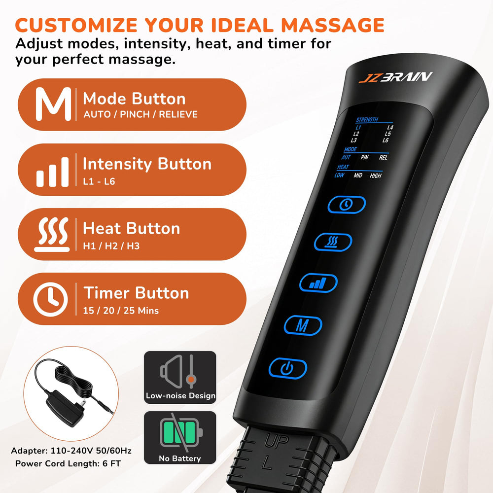 JZBRAIN user wearing the massager at a desk for relaxation