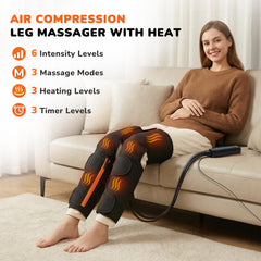 JZBRAIN knee-area airbag massager provides balanced pressure for knee comfort
