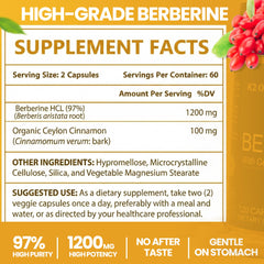 K2 Organics Berberine capsules close-up highlighting vegan, high-purity formula.