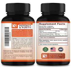 K4 Keto Garcinia Cambogia bottle pour – demonstrates easy daily routine.