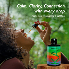 KA! Kanna tincture bottle label clearly signals vegan and gluten-free credentials.