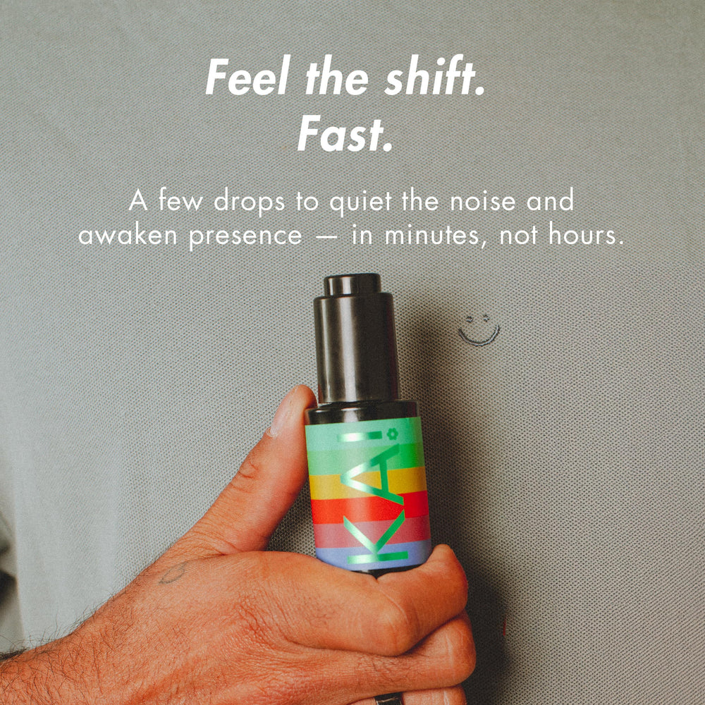 KA! Kanna bottle on shelf in modern wellness setup.