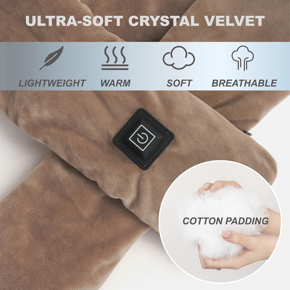 KADORVA heated scarf with 5000mAh power bank for portable warmth.