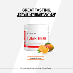 Kaged Clean Burn coconut water powder image suggests hydration-friendly refreshment.
