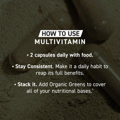 Kaged Multivitamin featuring real fruits and greens imagery