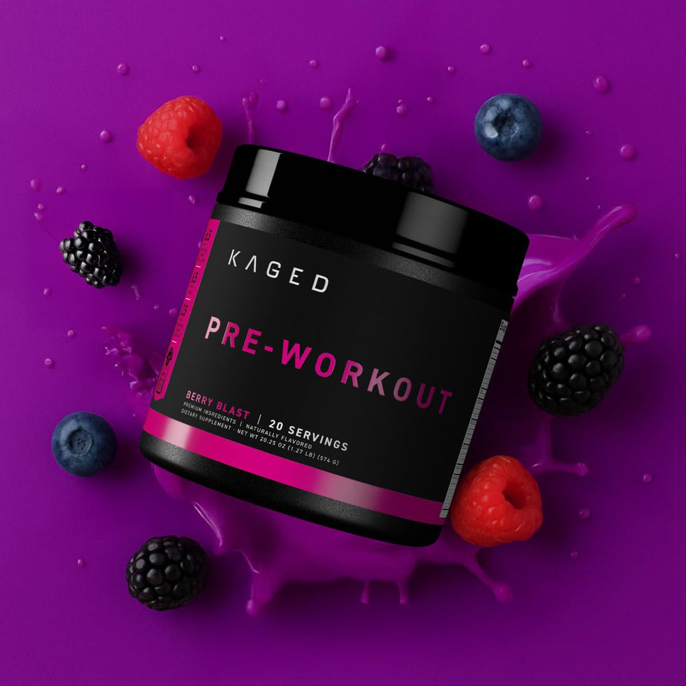 Athlete with Kaged Berry Blast ready for training focus and endurance.
