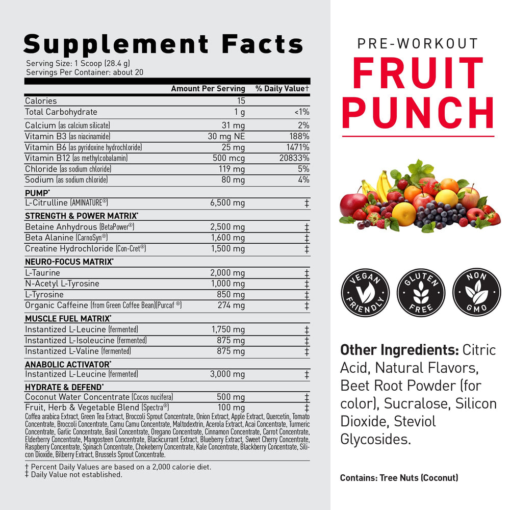 Kaged Fruta Punch, mezcla rápida tras verter en el vaso.