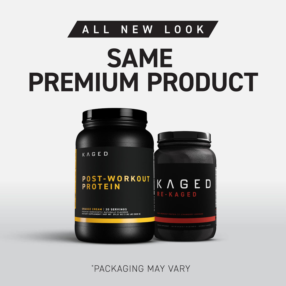 Kaged Post Workout Protein mixer with Iced Lemon Cake balance and texture