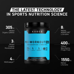 Kaged Pre-Workout MAX tub front shows premium formulation for hard training