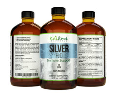 Kaiame Naturals Colloidal Silver bottle for household surface and fruit care.