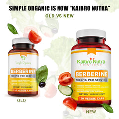 Kaibro Nutra Berberine capsules close-up highlighting vegan, gluten-free formula.