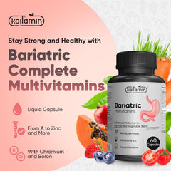 Kaitamin label close-up highlights gluten-free, 2-month supply features.