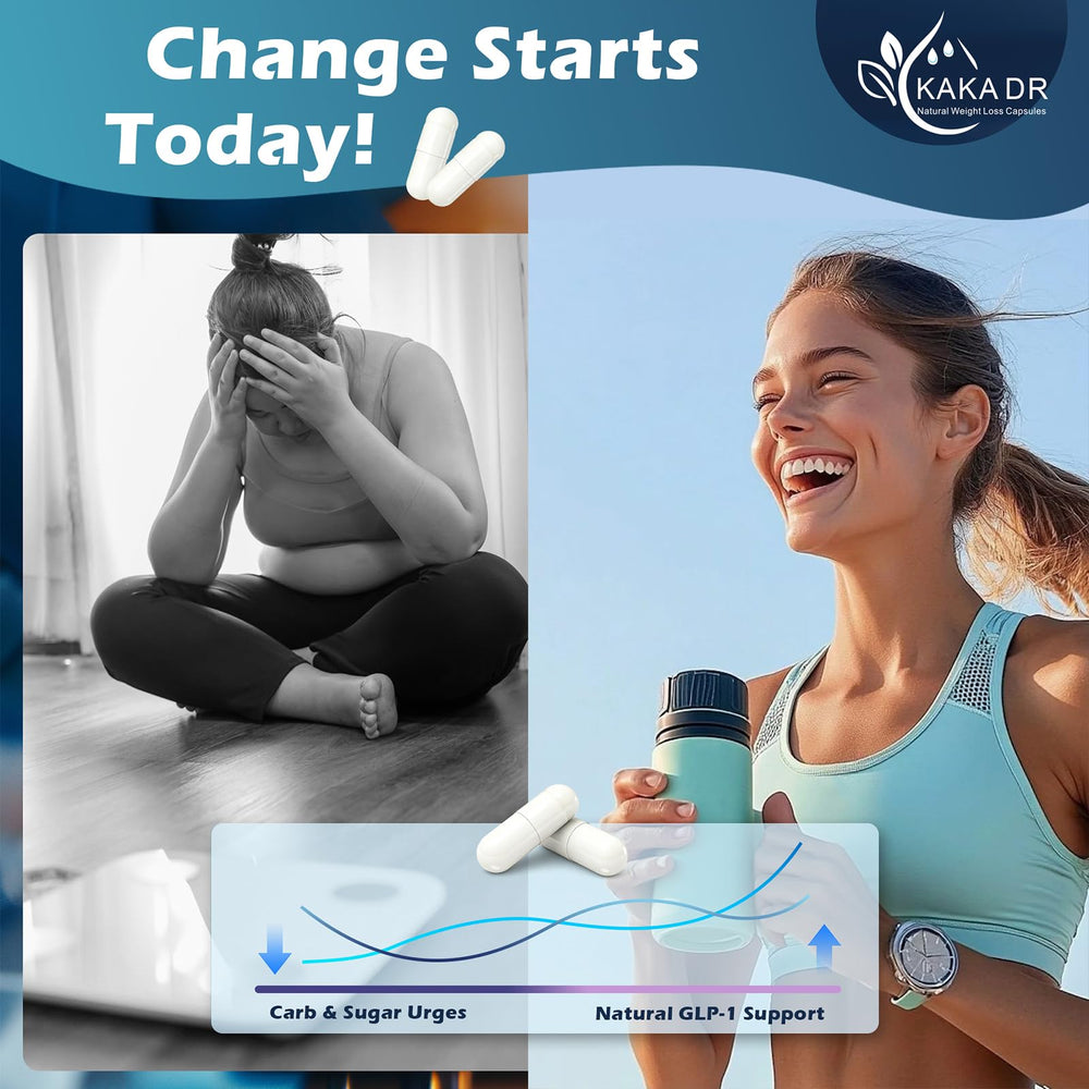 KAKA DR GLP-1 supplement with water for appetite control during meals.