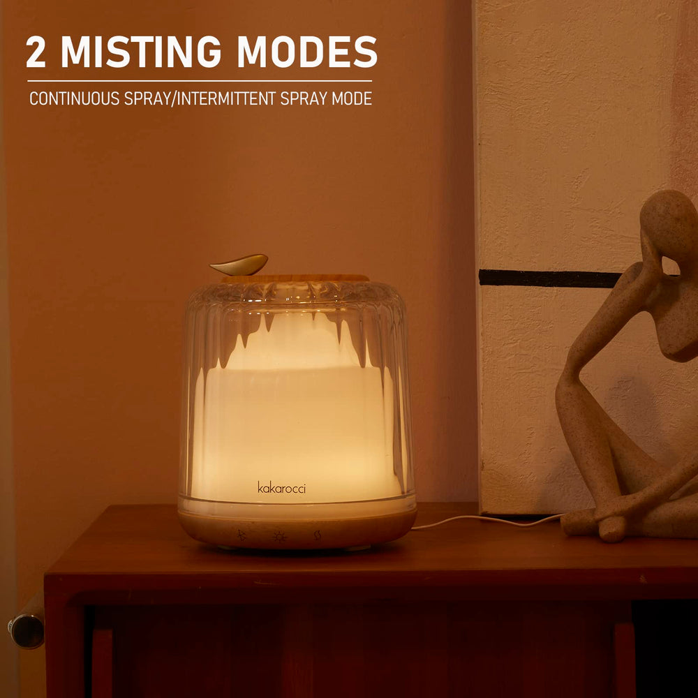 Kakoda aromatherapy diffuser doubles as humidifier and night light.