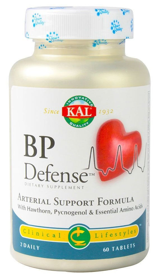 KAL BP Defense bottle front image highlighting heart-support ingredients for daily wellness.