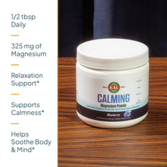 KAL Calming Magnesium Powder scoop for convenient daily use.