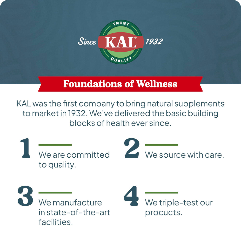 KAL Calming Magnesium Powder vegan gluten-free formula for everyday wellness.