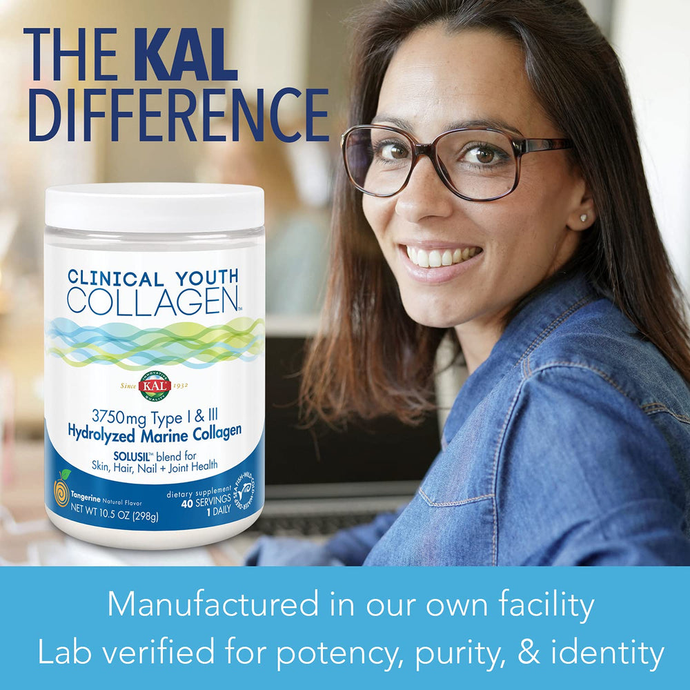 KAL Clinical Youth Collagen stirred in drink for convenient beauty support