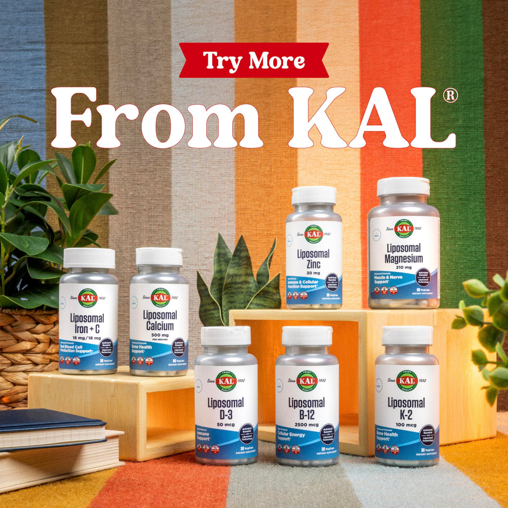 KAL Liposomal Calcium 90 VegCaps pack for ongoing daily calcium intake.