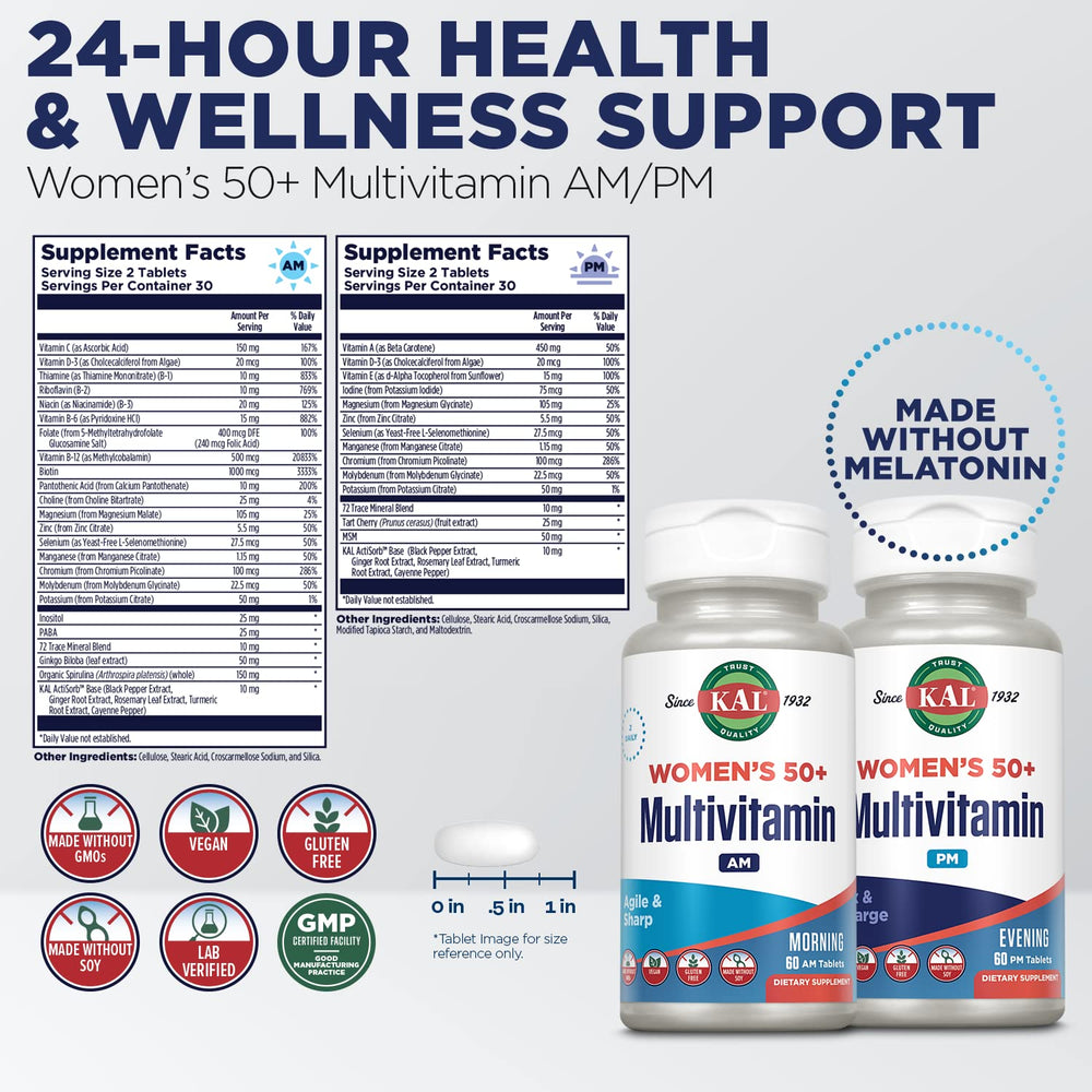 KAL Plus evening formula capsules designed for relaxation without melatonin.