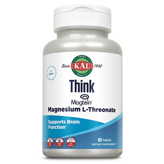 KAL Think Magnesium L-Threonate bottle front shows brain health potential