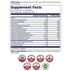 KAL Total Mineral Plus label highlights 13 minerals for overall wellness