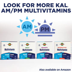 KAL AM/PM vitamins in a morning routine setup.