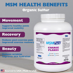 KALA HEALTH MSMPure MSM powder texture close up for skin appearance support.