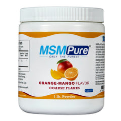 KALA HEALTH MSMPure orange mango flakes bottle shows purity and easy daily use.