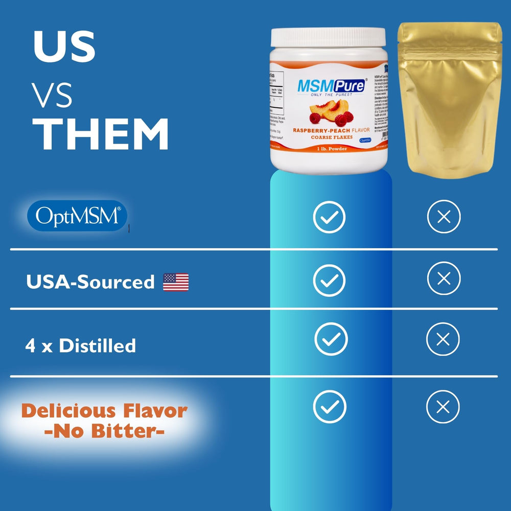KALA HEALTH MSMPure coarse flakes provide a convenient texture for measuring.