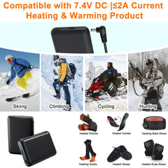 Kamlif 7-4v battery pack side cables show compact charging and stable power.
