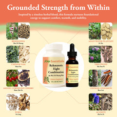 Kan Herb Rehmannia Eight herbal blend ingredients close-up for daily care