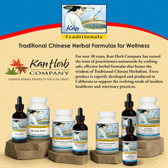 Packaging and box showcase Kan Herbs Traditionals authenticity and herbal formulation.