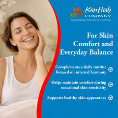 Tablets arranged in a daily wellness routine for skin balance.