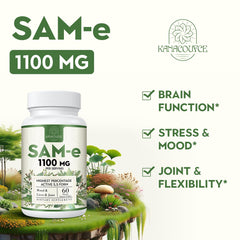 Kanacoufce SAM-e 1100mg label highlights B6 and B12 cofactors.
