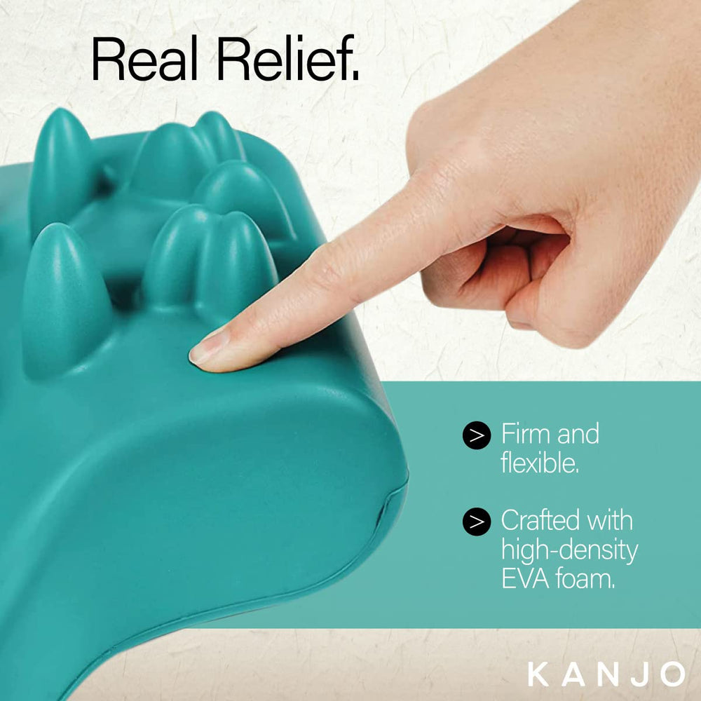 Kanjo acupressure pad provides soothing pressure for at-home therapy.