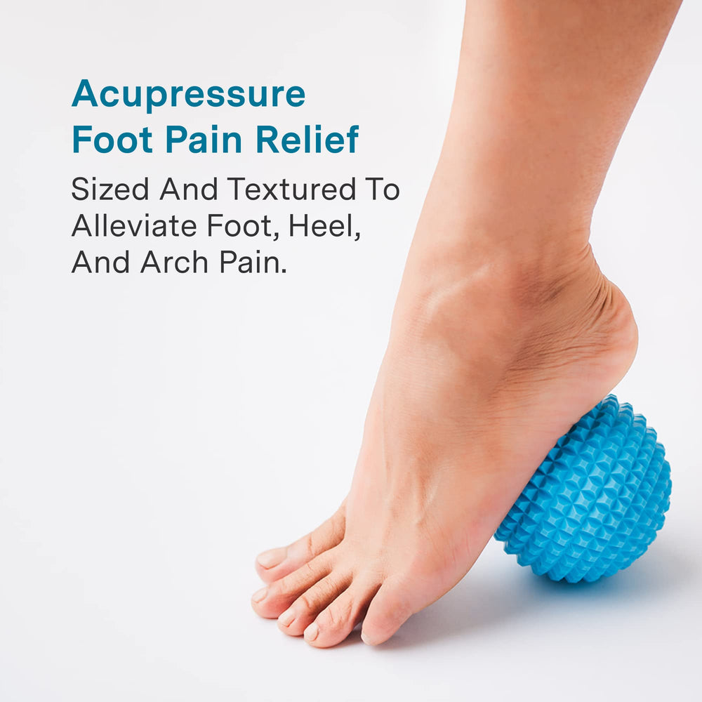 Arch and heel focus on Kanjo ball for plantar-friendly relief.