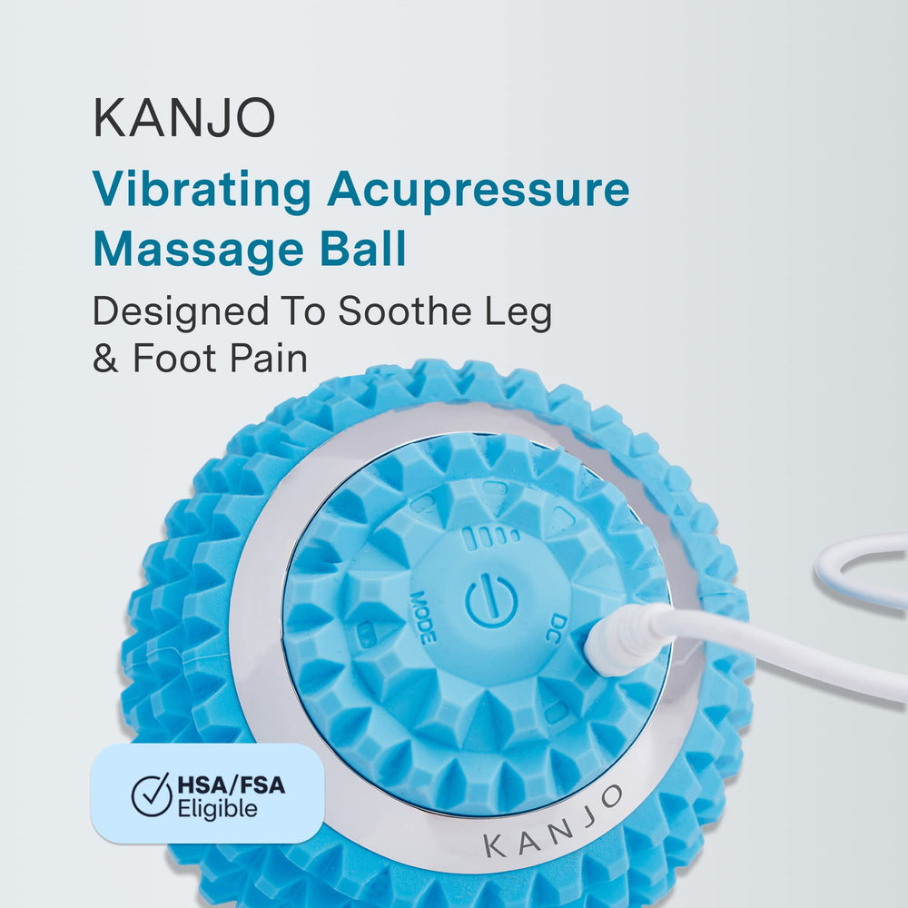Close-up of Kanjo ball highlighting ergonomic grip for comfortable handheld massage.