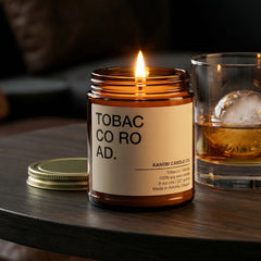 Kanobi Candle Co. Tobacco & Vanilla long-lasting burn with clean composition