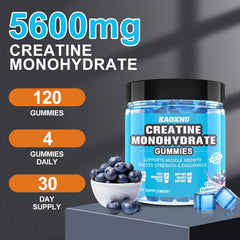 KAOXNU Creatine Gummies chewy-texture close-up shows enjoyable, easy-to-chew format.