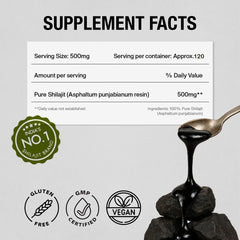 Close-up of mineral-rich particles in Kapiva Shilajit resin for nutrient density.